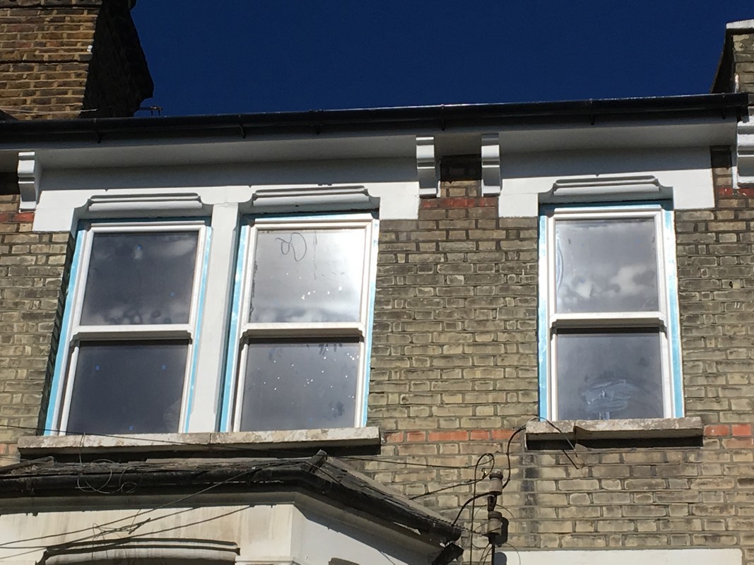 New uPVC sash windows fitted on Victorian terrace in Hackney