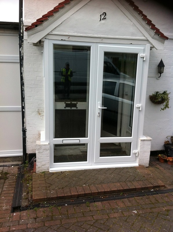 uPVC French doors fitted as front entrance in Hackney